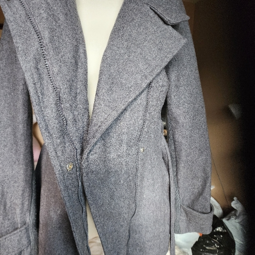 Gray Belted Coat - image 4
